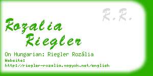 rozalia riegler business card
