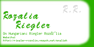 rozalia riegler business card